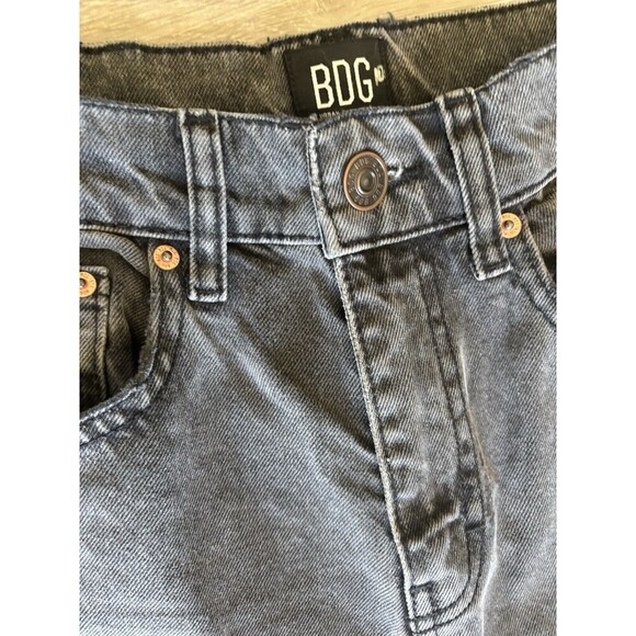 BDG UO Puddle Jeans Women 27 Black Gray Wide Leg Grunge 90s Y2K Patched Denim - Picture 4 of 11